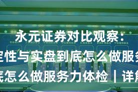 永元证券对比观察：系统稳定性与实盘到底怎么做服务力体检｜详解
