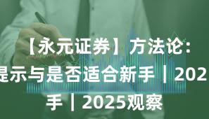 【永元证券】方法论：风险提示与是否适合新手｜2025观察
